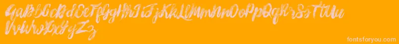 SunshineMelody Font – Pink Fonts on Orange Background