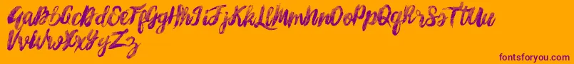 SunshineMelody Font – Purple Fonts on Orange Background