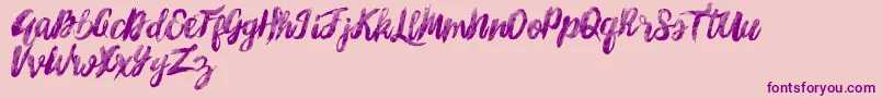 SunshineMelody Font – Purple Fonts on Pink Background