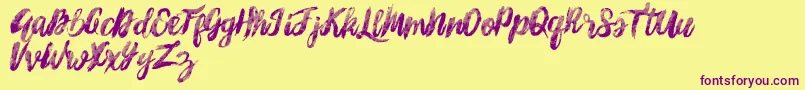 SunshineMelody Font – Purple Fonts on Yellow Background