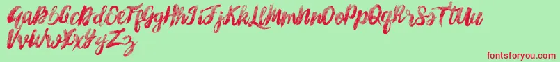 Шрифт SunshineMelody – красные шрифты на зелёном фоне