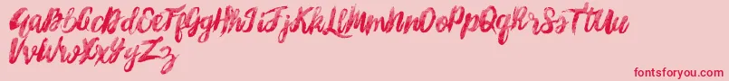SunshineMelody Font – Red Fonts on Pink Background