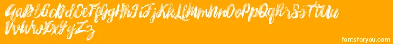 SunshineMelody Font – White Fonts on Orange Background