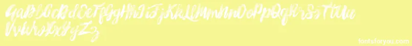 SunshineMelody Font – White Fonts on Yellow Background