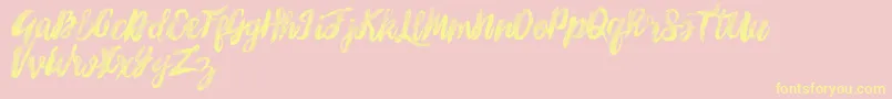 SunshineMelody Font – Yellow Fonts on Pink Background