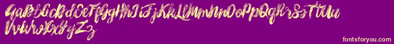 SunshineMelody Font – Yellow Fonts on Purple Background