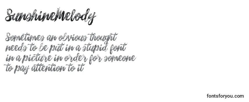 Review of the SunshineMelody Font