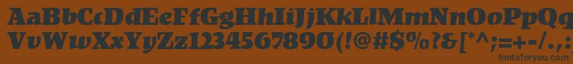 KompaktLt Font – Black Fonts on Brown Background