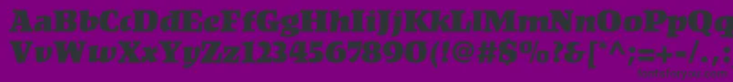 KompaktLt Font – Black Fonts on Purple Background