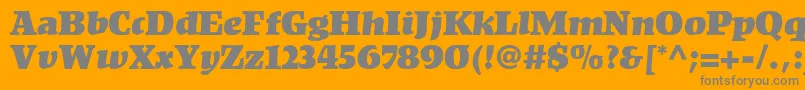 KompaktLt Font – Gray Fonts on Orange Background