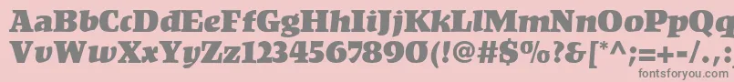 KompaktLt Font – Gray Fonts on Pink Background