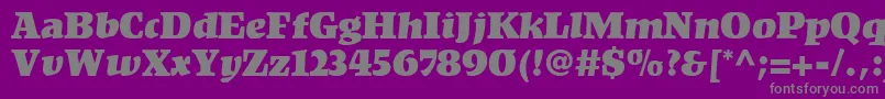 KompaktLt Font – Gray Fonts on Purple Background