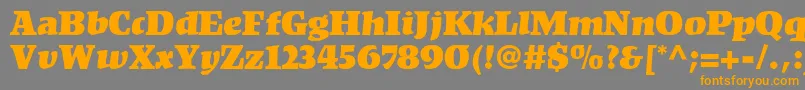 KompaktLt Font – Orange Fonts on Gray Background