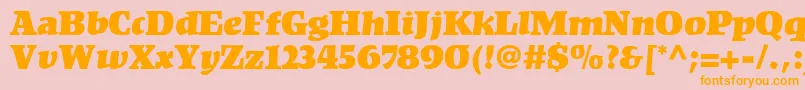 KompaktLt Font – Orange Fonts on Pink Background