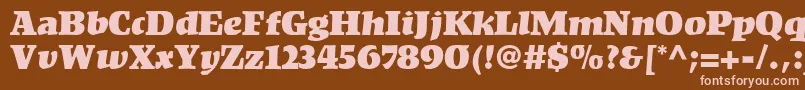 KompaktLt Font – Pink Fonts on Brown Background