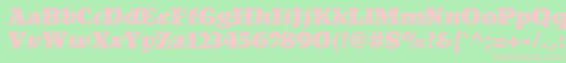 KompaktLt Font – Pink Fonts on Green Background