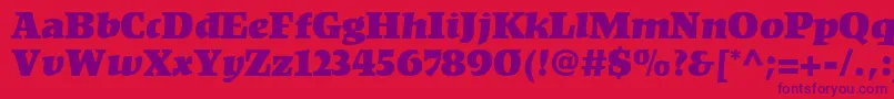 KompaktLt Font – Purple Fonts on Red Background