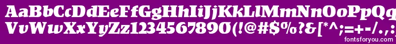 フォントKompaktLt – 紫の背景に白い文字