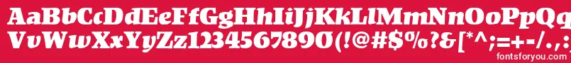 KompaktLt Font – White Fonts on Red Background