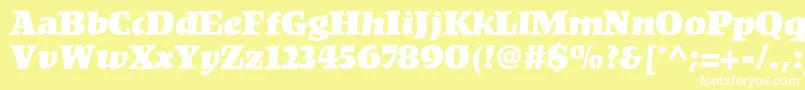 KompaktLt Font – White Fonts on Yellow Background