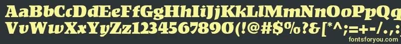 KompaktLt Font – Yellow Fonts on Black Background