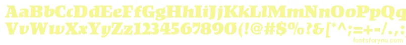 KompaktLt Font – Yellow Fonts on White Background