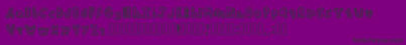 フォントWaveblocksRegular – 紫の背景に黒い文字