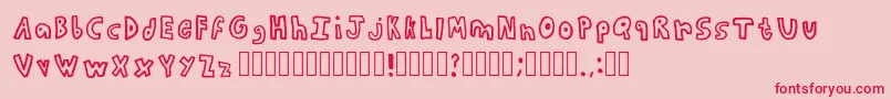 WaveblocksRegular Font – Red Fonts on Pink Background