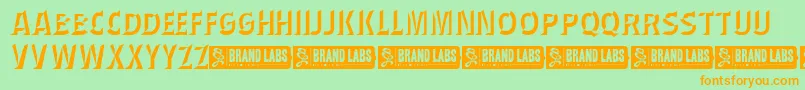WednesdayMatineeShadow Font – Orange Fonts on Green Background