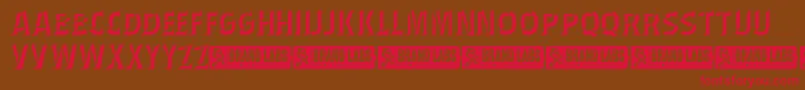 WednesdayMatineeShadow Font – Red Fonts on Brown Background
