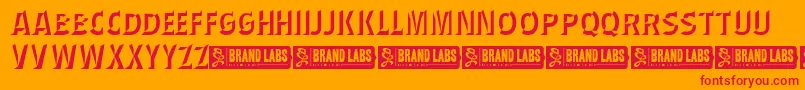 WednesdayMatineeShadow Font – Red Fonts on Orange Background