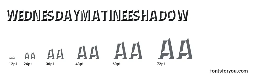 Размеры шрифта WednesdayMatineeShadow