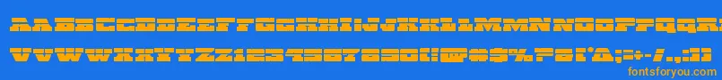 Chicagoexpresslaser Font – Orange Fonts on Blue Background