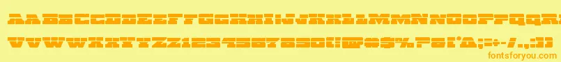 Chicagoexpresslaser Font – Orange Fonts on Yellow Background