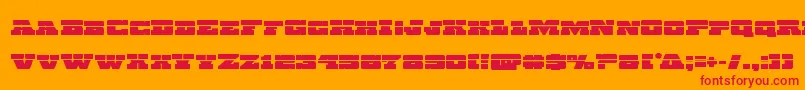 Шрифт Chicagoexpresslaser – красные шрифты на оранжевом фоне