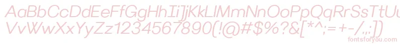 VilleraySemilightitalic Font – Pink Fonts