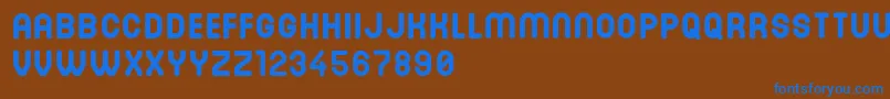 フォントDinastiBold – 茶色の背景に青い文字