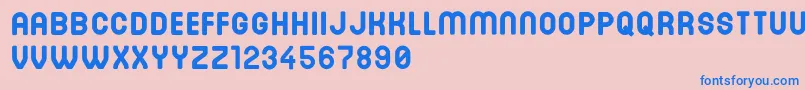 Fonte DinastiBold – fontes azuis em um fundo rosa