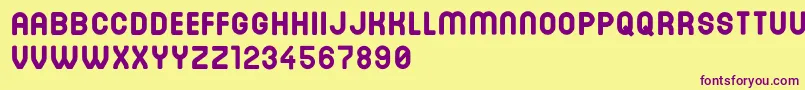 DinastiBold Font – Purple Fonts on Yellow Background