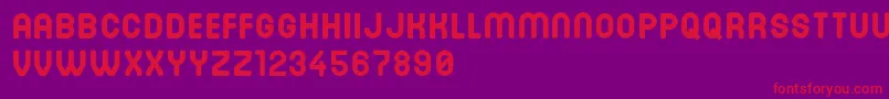 Czcionka DinastiBold – czerwone czcionki na fioletowym tle
