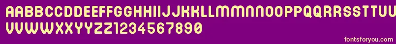 DinastiBold Font – Yellow Fonts on Purple Background