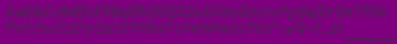 Czcionka JellykaLuckyDay – czarne czcionki na fioletowym tle
