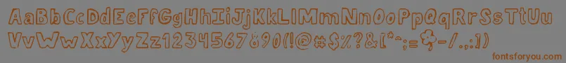 fuente JellykaLuckyDay – Fuentes Marrones Sobre Fondo Gris