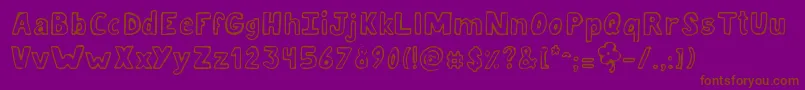 JellykaLuckyDay Font – Brown Fonts on Purple Background