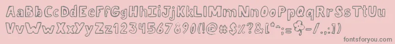 JellykaLuckyDay Font – Gray Fonts on Pink Background