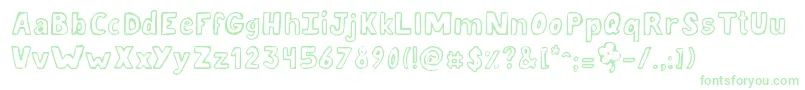 JellykaLuckyDay Font – Green Fonts on White Background