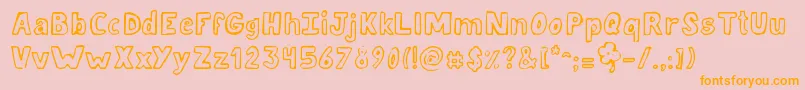 JellykaLuckyDay Font – Orange Fonts on Pink Background