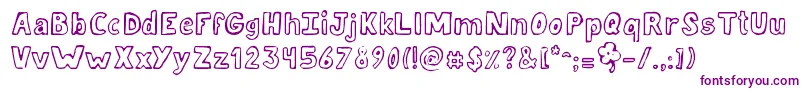 JellykaLuckyDay Font – Purple Fonts on White Background