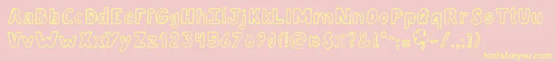 JellykaLuckyDay Font – Yellow Fonts on Pink Background