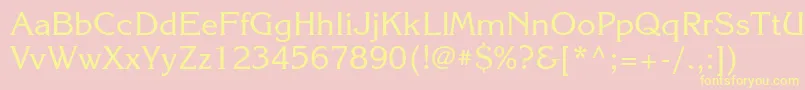 Korinnattt Font – Yellow Fonts on Pink Background